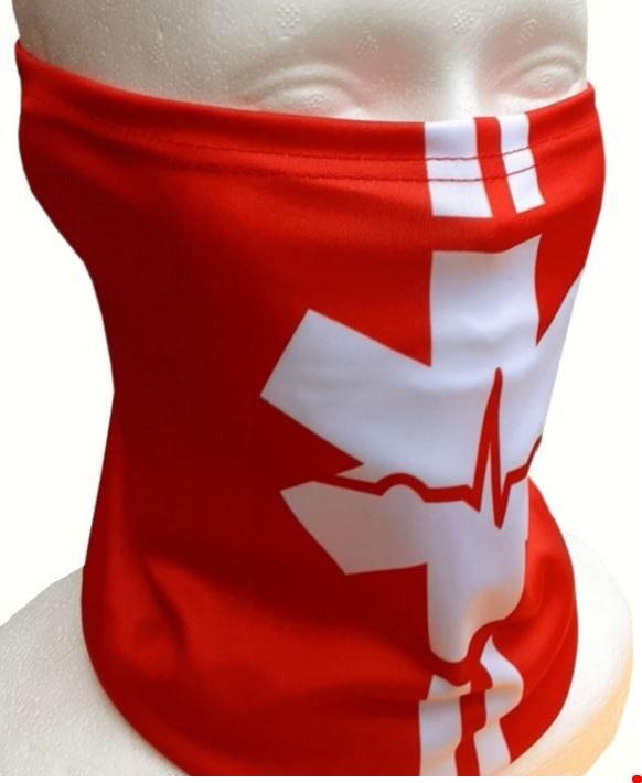 Multifunkčná šatka - nákrčník Hviezda života RED
