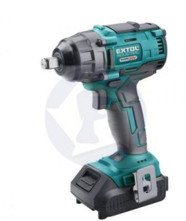 Uťahovač rázový aku Share20V, 1x 2Ah, 250Nm, bezuhlíkový motor, EXTOL INDUSTRIAL, s nabíjačkou a akumulátorom