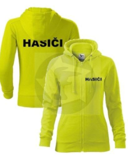 Dámska mikina TRENDY ZIPPER - limetková