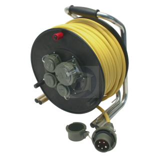 Predlžovací kábel pre hasičov 50m, DIN 14680, 230 V/400 V, 16 A