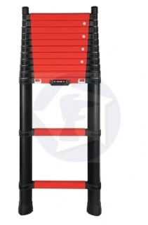 Teleskopický rebrík (HASIČI) 4,1 m červený