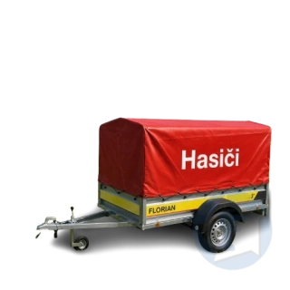 Prívesný vozík pre Hasičov s plachtou výšky 120cm T Profi 250 750kg